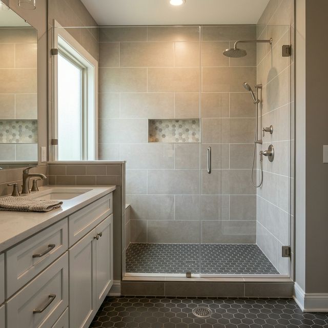 Expert bathroom tile installation in a Tulsa remodel